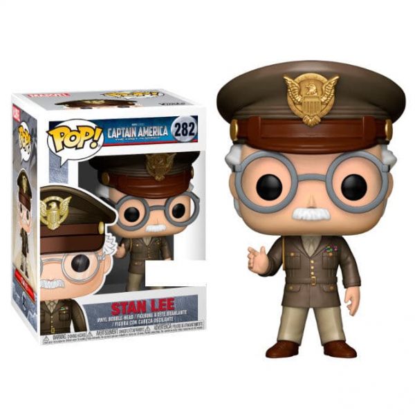 Figura POP Captain America Stan Lee Stan Cameo Army General Exclusive