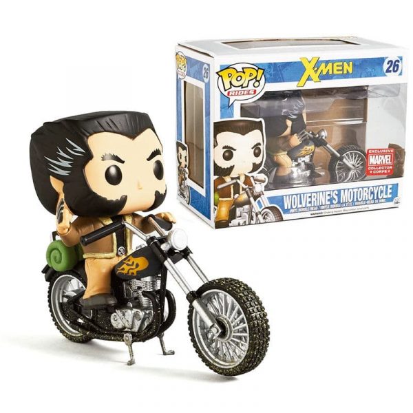 Figura POP Marvel X-Men Wolverine with Motorcycle Ride Exclusive