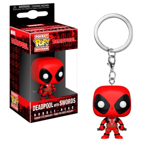 Llavero Pocket POP Marvel Deadpool with Swords