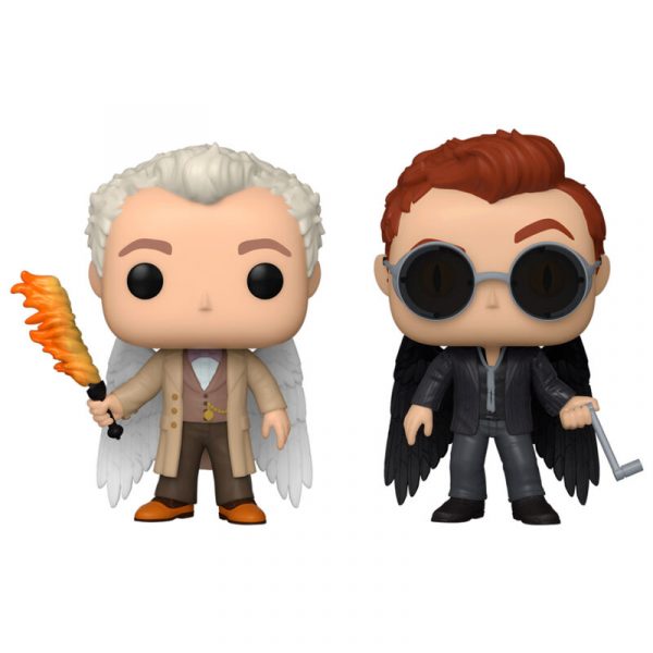 Set 2 figuras POP Good Omens Aziraphel and Crowley with Wings