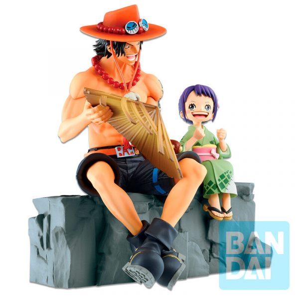 Figura Ichibansho Emorial Vignette Ace and Otama One Piece 18cm