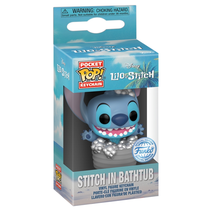 Llavero Funko Pop! Stitch en Bañera (Lilo & Stitch)